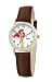 Disney Women's D081S007 Ariel Brown Leather Strap Watch