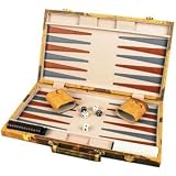 18" Leatherette Backgammon set with Beautiful Old World Map Design
