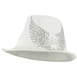Eagle Wing Fedora Hat - Off White