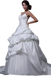  Beaded Organza   Ball Gown Evening Dress/Wedding Dress  with a Chapel Train  With Ruffles