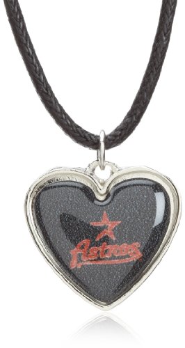 MLB Houston Astros Crystal Heart Reversible Necklace
