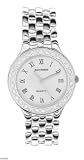Jean Pierre Gents Sterling Silver And Cubic Zirconia Quartz Bracelet Watch G353