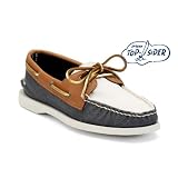 Sperry Top Sider Men'S Authentic Original Boat Shoe - Navy Blue, White And Tan