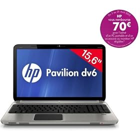 HP Pavilion DV6-6160SF - gris m�tal + Office Famille & Etudiant 2010 (carte d'activation) .