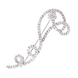 Swivel C.Z. Diamon Silver Pin Brooch