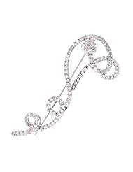 Swivel C.Z. Diamond Silver Pin Brooch