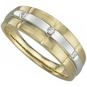 Two Tone Stylish Split Men's Diamond Ring
