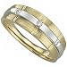 0.10 Ct.T.W. Round Brilliant Cut Diamonds, Two Tone 14Kt. Gold. Two Tone Men's Diamond Fashion Band