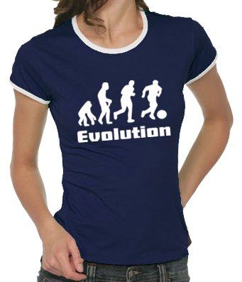Touchlines Girlie Ringer T-Shirt Evolution Fussball, navy, XL, B9120 Preisvergleich
