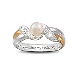 Precious Daughter Pearl And Diamond Embrace Ring by The Bradford Exchange