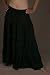 Full Length Tiered Rayon Skirt - Black