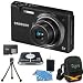 Samsung PL120 14MP Dualview Black Digital Camera, Dual LCDs, 5x Wide-Angle Zoom Lens, HD Video, Image Stabilization. Bundle Includes 8 GB Memory Card, Card Reader, Deluxe Carrying Case, Mini Tripod, and 3Pcs. Lens Cleaning Kit.