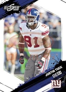 2009 Score #197 Justin Tuck - New York Giants (Football Cards)