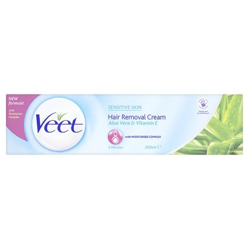 Veet Sensitive Skin Hair Removal Cream Aloe Vera & Vitamin E 200ml