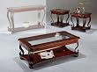3 Piece Occasional Table Set in Cherry Finish By Coaster Furniture