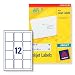 Avery Quick DRY Addressing Labels Inkjet 12 per Sheet 63 5x72mm White Ref J8164 100 1200 Labels