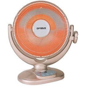 Click here to buy New-OPTIMUS H-4438 14 OSCILLATING DISH HEATER WITH REMOTE - OPSH4438 by Optimus.