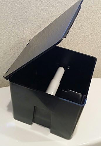 Nursery Tissue Roll Holder - Available in Black, Tan, and White (7.3 X 6.5 X 6.2 Inches) (Black)