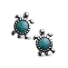 Sterling Silver Turtle Turquoise Earrings