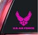 U.S. Air Force Vinyl Decal Sticker - Hot Pink