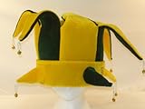 Extreme Fan Jester Hat, Bells - Green and Gold