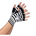 Acrylic Skull and Crossbone Fingerless Gloves