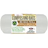 Kitchen Maestro Recyclable Food Waste Compost Bag and Liner, Roll of 50 Bags