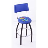 Kansas Jayhawks 30 Single-ring Swivel Bar Stool with seat back