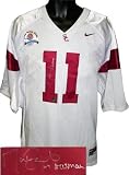 Matt Leinart Autographed/Hand Signed USC Trojans Nike Authentic White Jersey 04 Heisman w/ Patch- Le