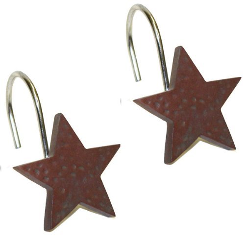 Red Star Shower Curtain Hooks By Park Designs