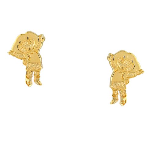 Dora Earrings on Nickelodeon Gold Over Silver Dora Stud Earrings  Jewelry  Amazon Com