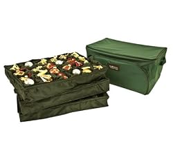 Fabric Lined 3 Tray Christmas Ornament Storage Bag - Holds 72 (4" Ornaments)