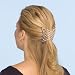 Medium Clear and Gold Double Comb Hair Clip By Hairzing Image