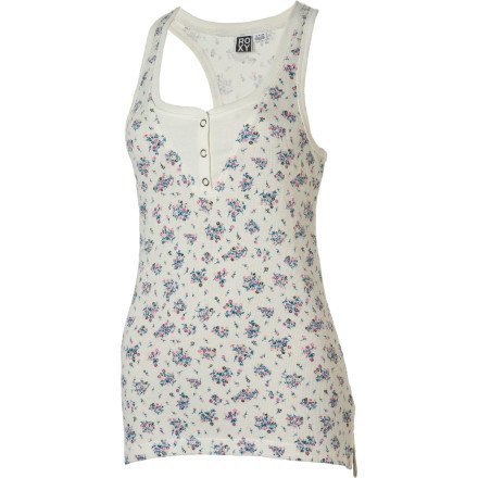 Roxy Canals Tank Top - Womens Winter White Print, XL