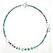 Southwestern Turquoise Circle and Cross Gemstone Necklace with Swarovski Crystals, #7586