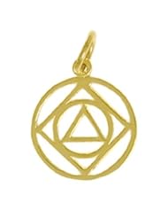 AA Alcoholics Anonymous & NA Narcotics Anonymous Gold Small Dual Symbol Pendant