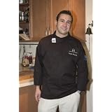 Chef Revival Black Tunic QC Lite Poly-Cotton - 2X - 2X by Chef Revival
