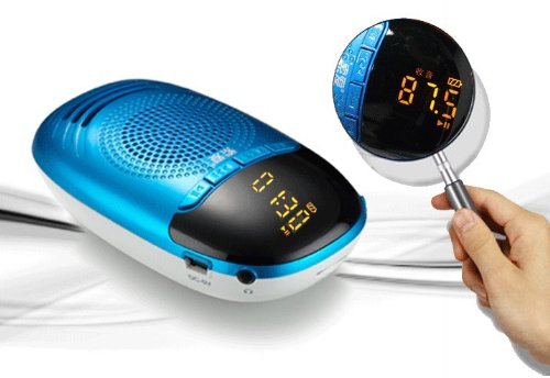 Soaiy Dual Core Chips Portable Stereo Mini Mp3 & Fm Multifunctional Speaker System with Enhanced Bass Boost(s-188),blue On Sale