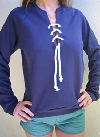 Lace up Sweatshirt
