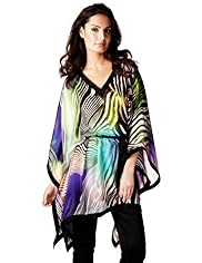 Per Una Speziale Pure Silk Zebra Print Belted Kaftan