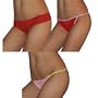 3 PACK: Ladies Sexy Intimate G-String Thong Panties (Size: L)