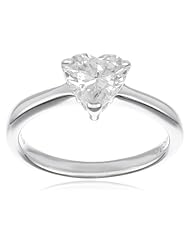 Myia Passiello "Hearts" Swarovski Cubic-Zirconia Heart Solitaire Ring