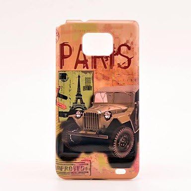 NaT Famous Effiel Tower Jeep Pattern Hard Case for Samsung Galaxy S2 I9100