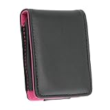 Leather case for iPod Gen3 Nano, Black / Hot Pink
