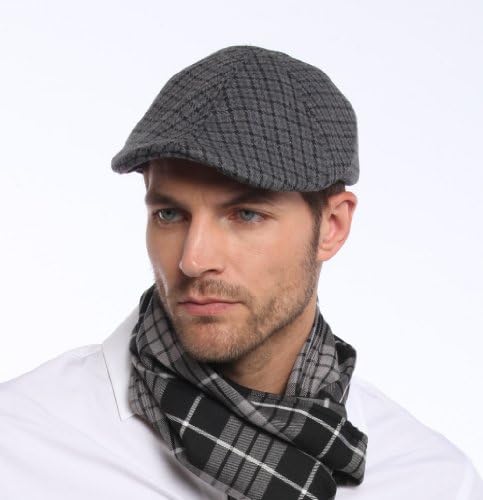 Plaid Traditional Celtic Duckbill Cap (Lg - 7  1/4 to 7 3/8)