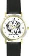Dalmatian (SC) Dog - WATCHBUDDY&reg; CLASSIC DELUXE TWO-TONE THEME WATCH - Arabic Numbers-Black Leather Strap-Size-Large ( Men's Size or Jumbo Women's Size )