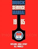 1965 Buick Skylark Gran Sport Repair Shop Manual Reprint Supplement