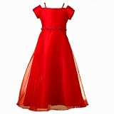 Girls Holiday Christmas Dress RED Special Occasion BONNIE JEAN Girl 7-16