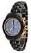 Oniss #ON795-LG Women's Multi Function 3 Dial Black Ceramic Watch