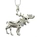 Moose Pendant with 1.2mm Ball Chain 16 to 18
